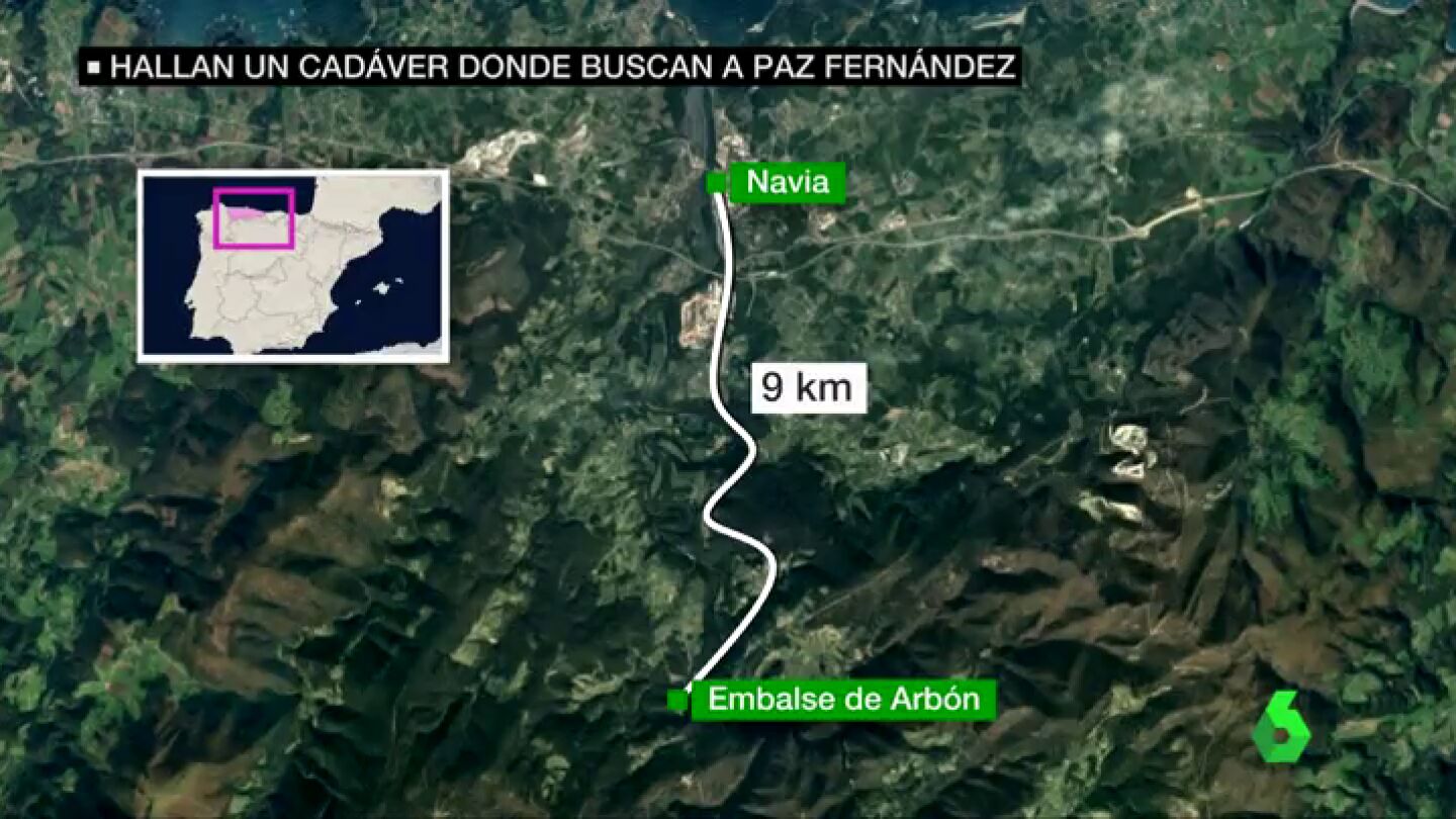 Hallan el cuerpo de una mujer en el embalse de Arb&oacute;n, en Navia, la zona donde se buscaba a una de las desaparecidas de Asturias