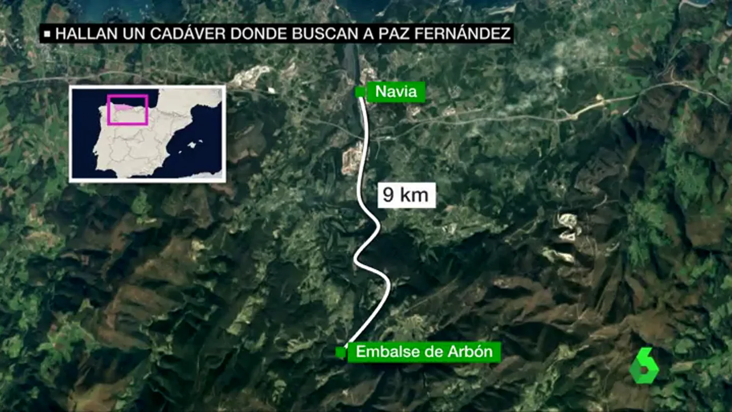 Hallan el cuerpo de una mujer en el embalse de Arbón, en Navia, la zona donde se buscaba a una de las desaparecidas de Asturias Hallan el cuerpo de una mujer en el embalse de Arbón, en Navia, la zona donde se buscaba a una de las desaparecidas de Asturias