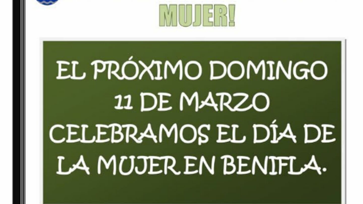 Cartel promocional de Benifl&aacute; para el D&iacute;a de la Mujer