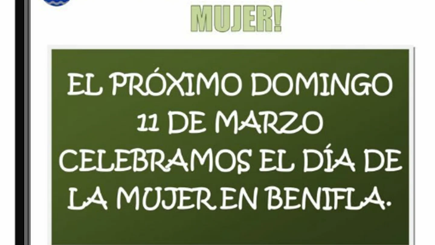 Cartel promocional de Beniflá para el Día de la Mujer Cartel promocional de Beniflá para el Día de la Mujer