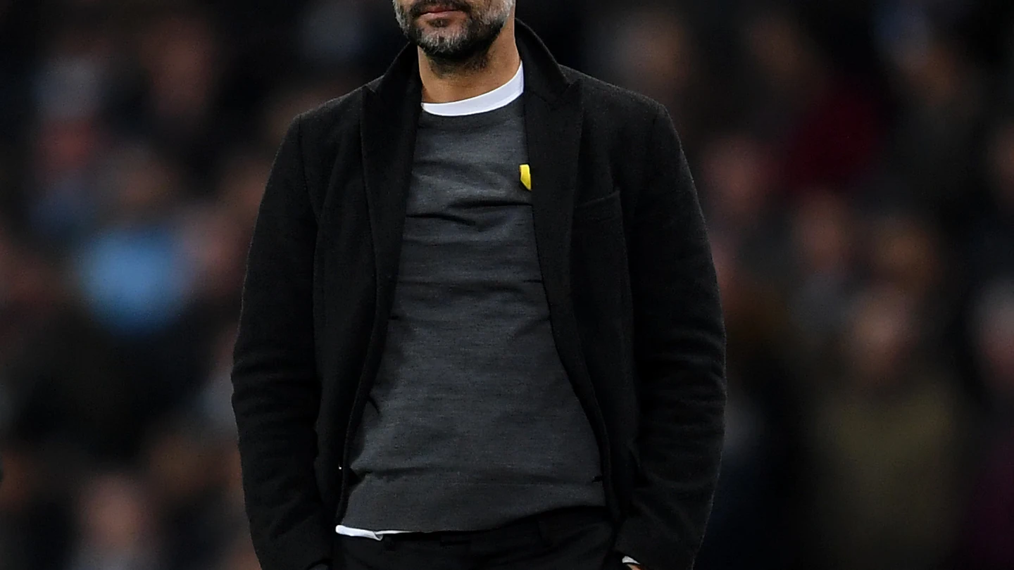 Pep Guardiola, durante el partido ante el Basilea Pep Guardiola, durante el partido ante el Basilea