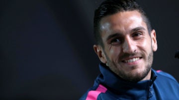 Koke, sonriente