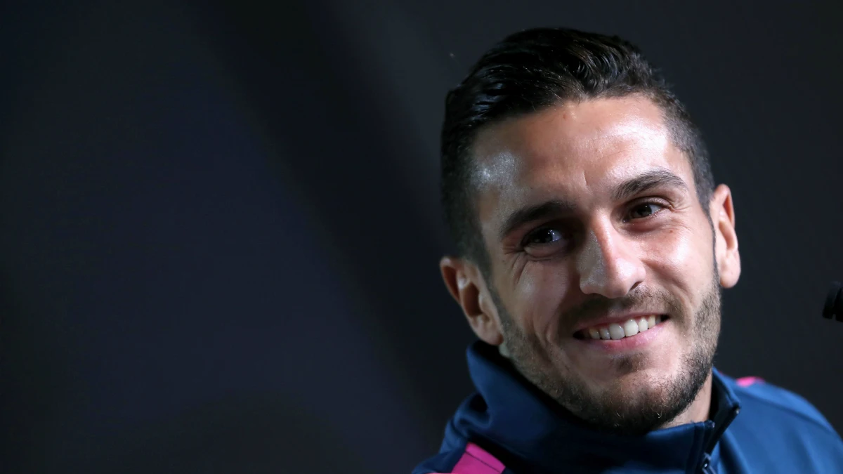 Koke, sonriente