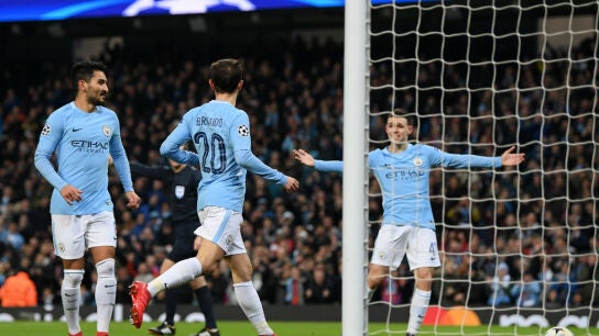 El Manchester City celebra un gol