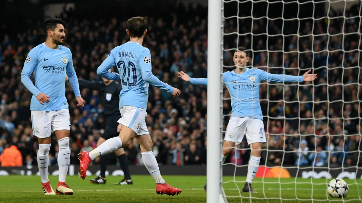 El Manchester City celebra un gol