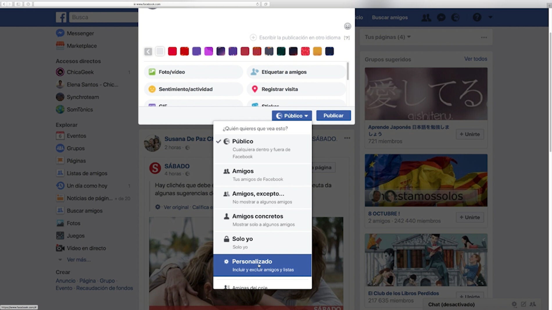 Listas negras en Facebook