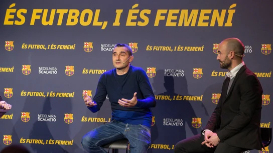 Ernesto Valverde, durante la jornada monográfica dedicada al deporte femenino Ernesto Valverde, durante la jornada monográfica dedicada al deporte femenino