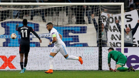 Dimitri Payet celebra el 2-0 ante Herrer&iacute;n