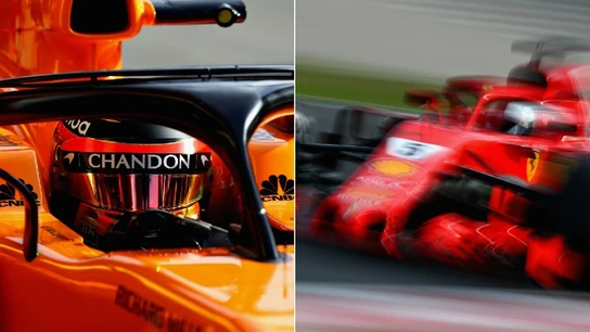 Vandoorne y Vettel, en Montmeló Vandoorne y Vettel, en Montmeló