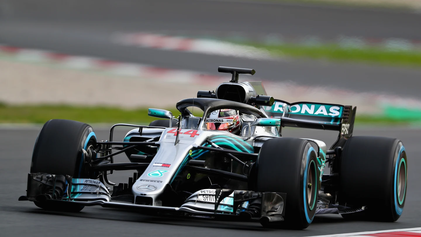 Lewis Hamilton pilota el Mercedes en Montmeló Lewis Hamilton pilota el Mercedes en Montmeló