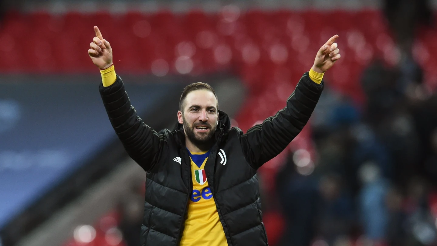 Higuaín, tras la victoria en Wembley Higuaín, tras la victoria en Wembley