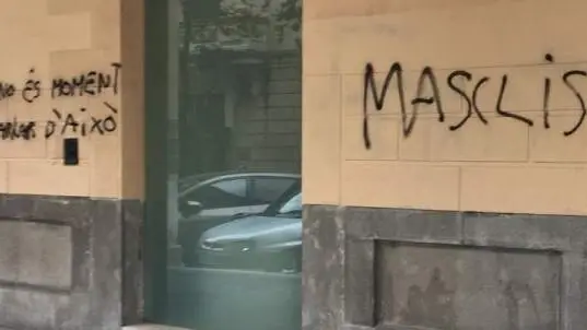 Pintadas en la sede del PP en Palma