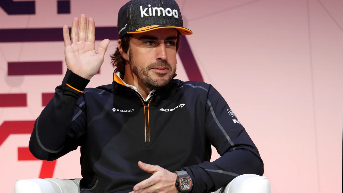 Fernando Alonso, en un acto