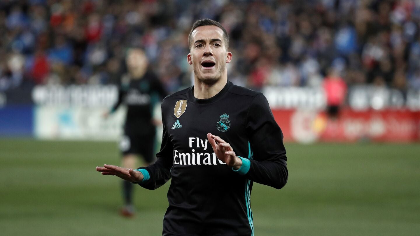 Lucas V&aacute;zquez celebra un gol