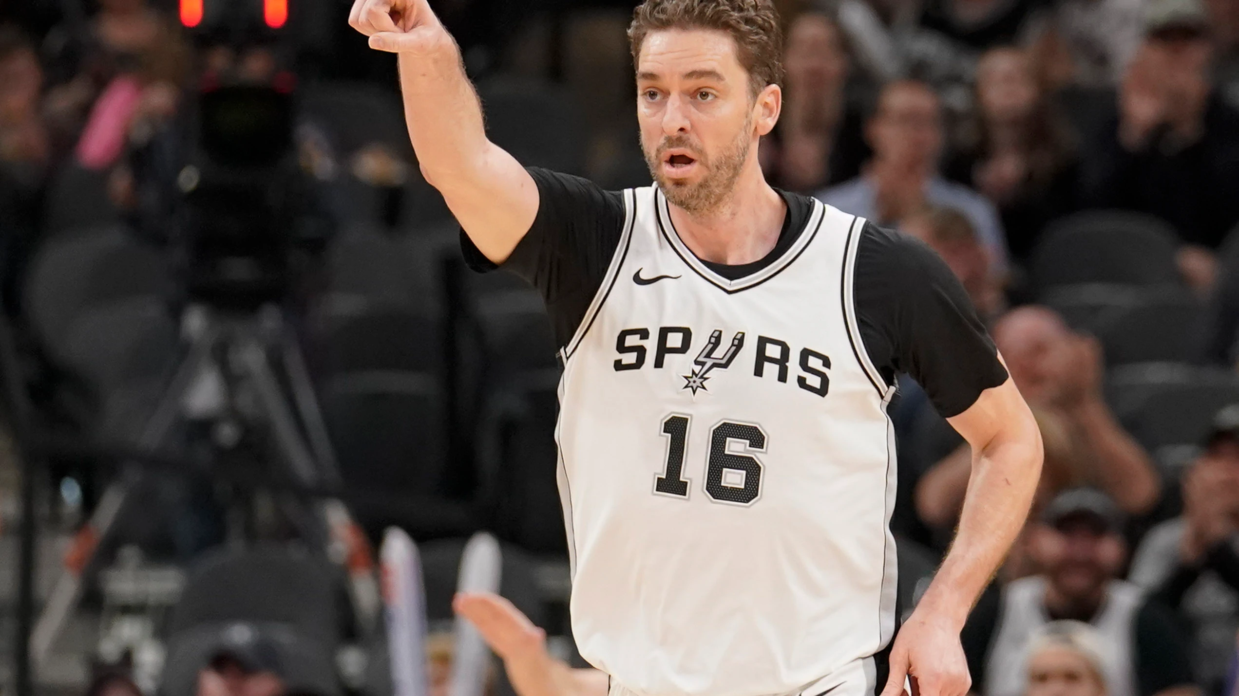 Pau Gasol, en un partido con los San Antonio Spurs