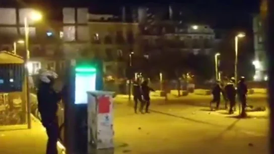 Carga policial en el barrio de Lavapiés Carga policial en el barrio de Lavapiés