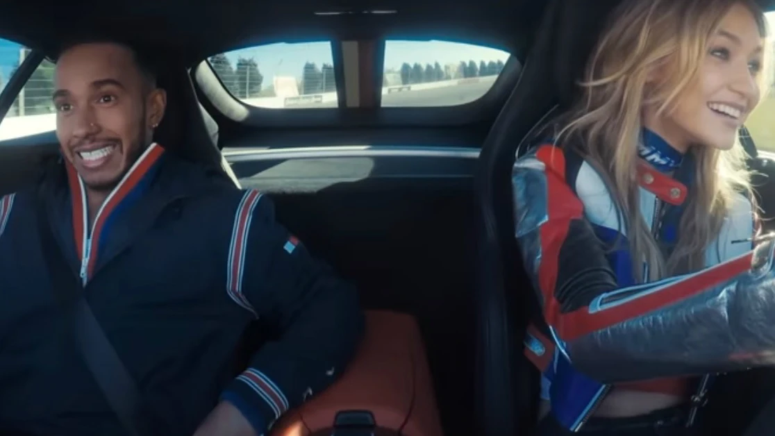 Hamilton, con la modelo Gigi Hadid