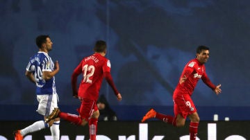 Ángel celebra un gol con el Getafe