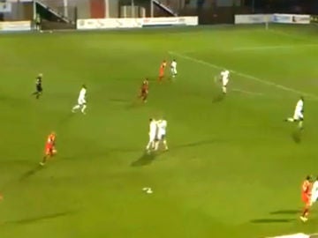 Dos jugadores del Auxerre se pelean Dos jugadores del Auxerre se pelean