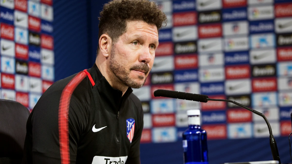 Simeone, en rueda de prensa Simeone, en rueda de prensa
