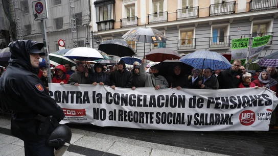 Imagen de archivo de una concentración de pensionistas este mes de marzo Imagen de archivo de una concentración de pensionistas este mes de marzo