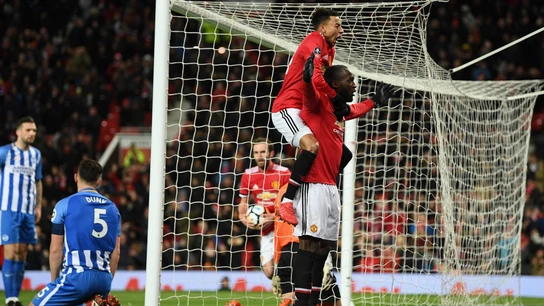 Lukaku celebra su gol con el Manchester United Lukaku celebra su gol con el Manchester United