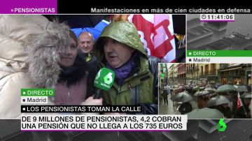 Pepe Álvarez en la manifestación de los pensionistas