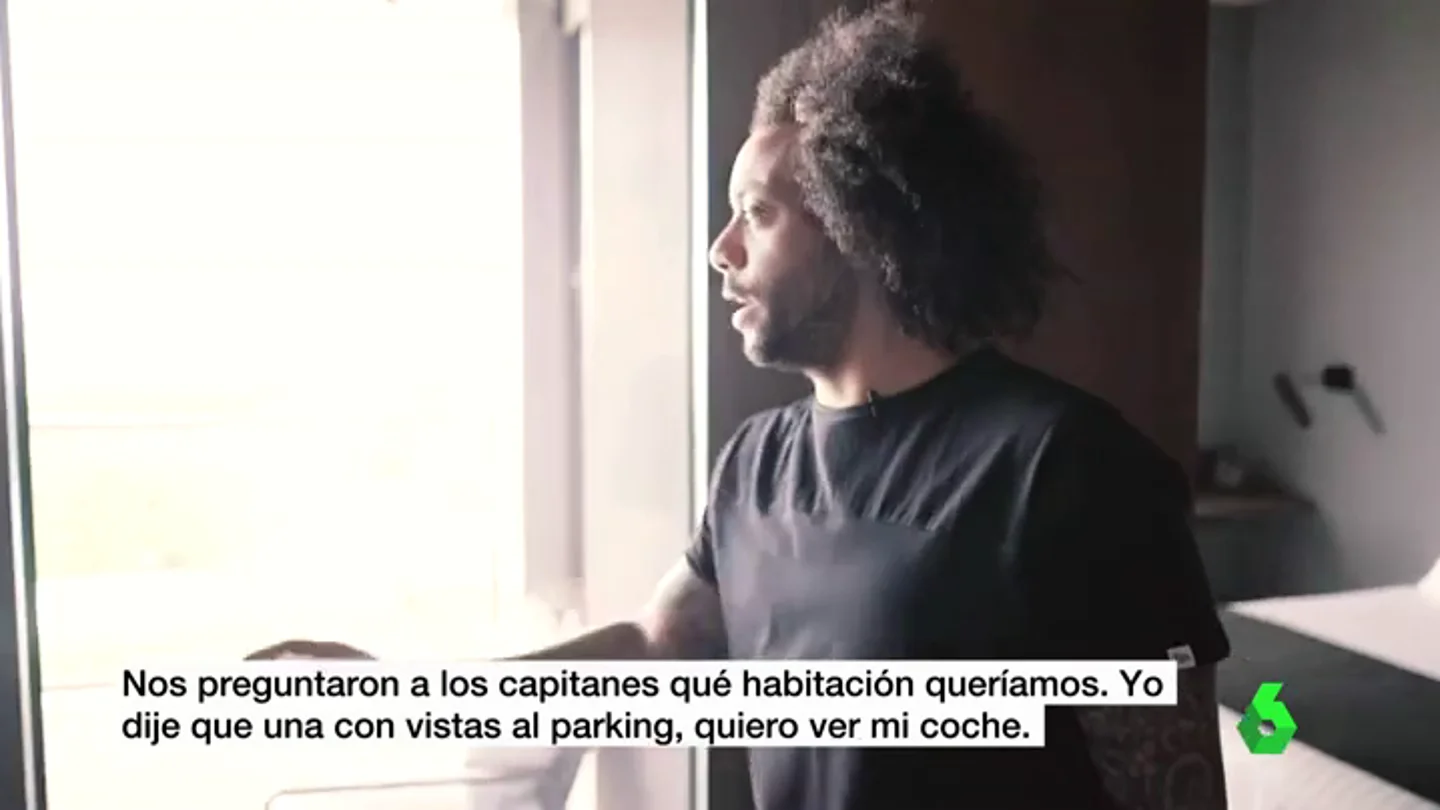 Marcelo enseña su habitación en Valdebebas: " Me quedé aquí cuando mi casa estaba en obras" Marcelo enseña su habitación en Valdebebas: " Me quedé aquí cuando mi casa estaba en obras"