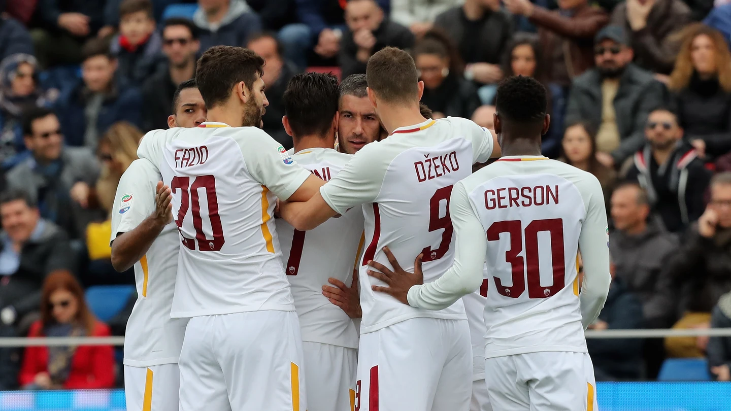 La Roma celebrando un gol La Roma celebrando un gol