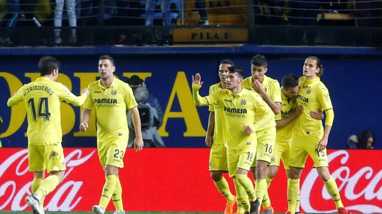 Los jugadores del Villarreal celebran un gol Los jugadores del Villarreal celebran un gol