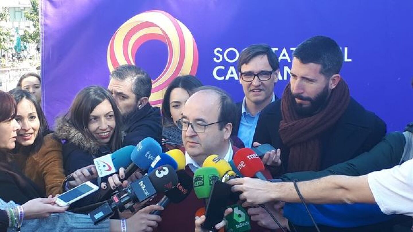 Iceta, en la manifestaci&oacute;n de SSC en Barcelona