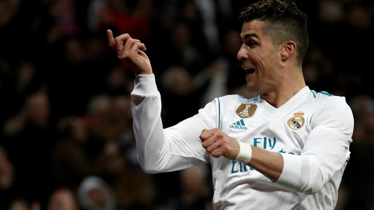 Cristiano Ronaldo celebra un gol Cristiano Ronaldo celebra un gol