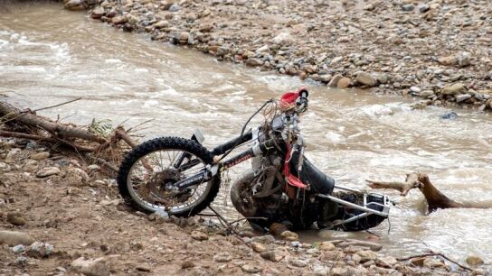 magen de la moto del motorista desaparecido en Martos (Ja&eacute;n)