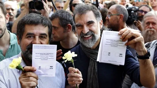 Jordi Sànchez y Jordi Cuixart, en una imagen de archivo Jordi Sànchez y Jordi Cuixart, en una imagen de archivo