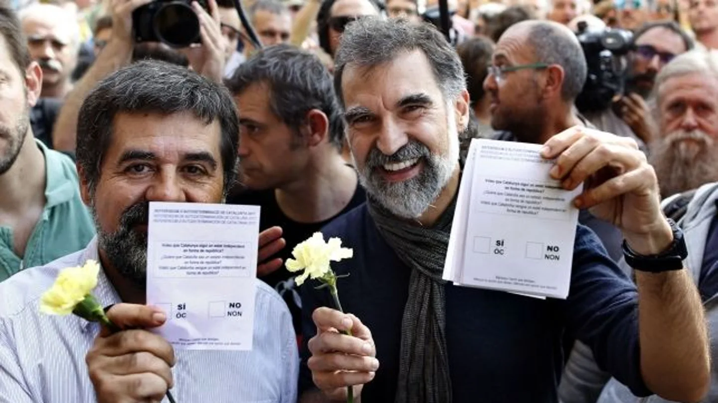 Jordi Sànchez y Jordi Cuixart, en una imagen de archivo Jordi Sànchez y Jordi Cuixart, en una imagen de archivo