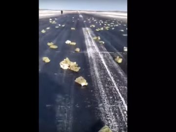 Los lingotes que cayeron a lo largo de la pista Los lingotes que cayeron a lo largo de la pista