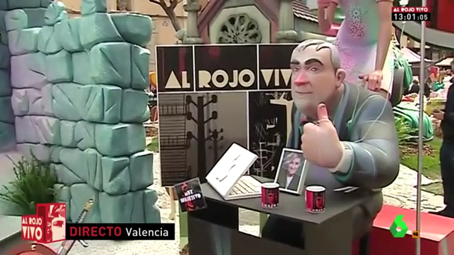 Al Rojo Vivo y García Ferreras, protagonistas en las fallas de Valencia