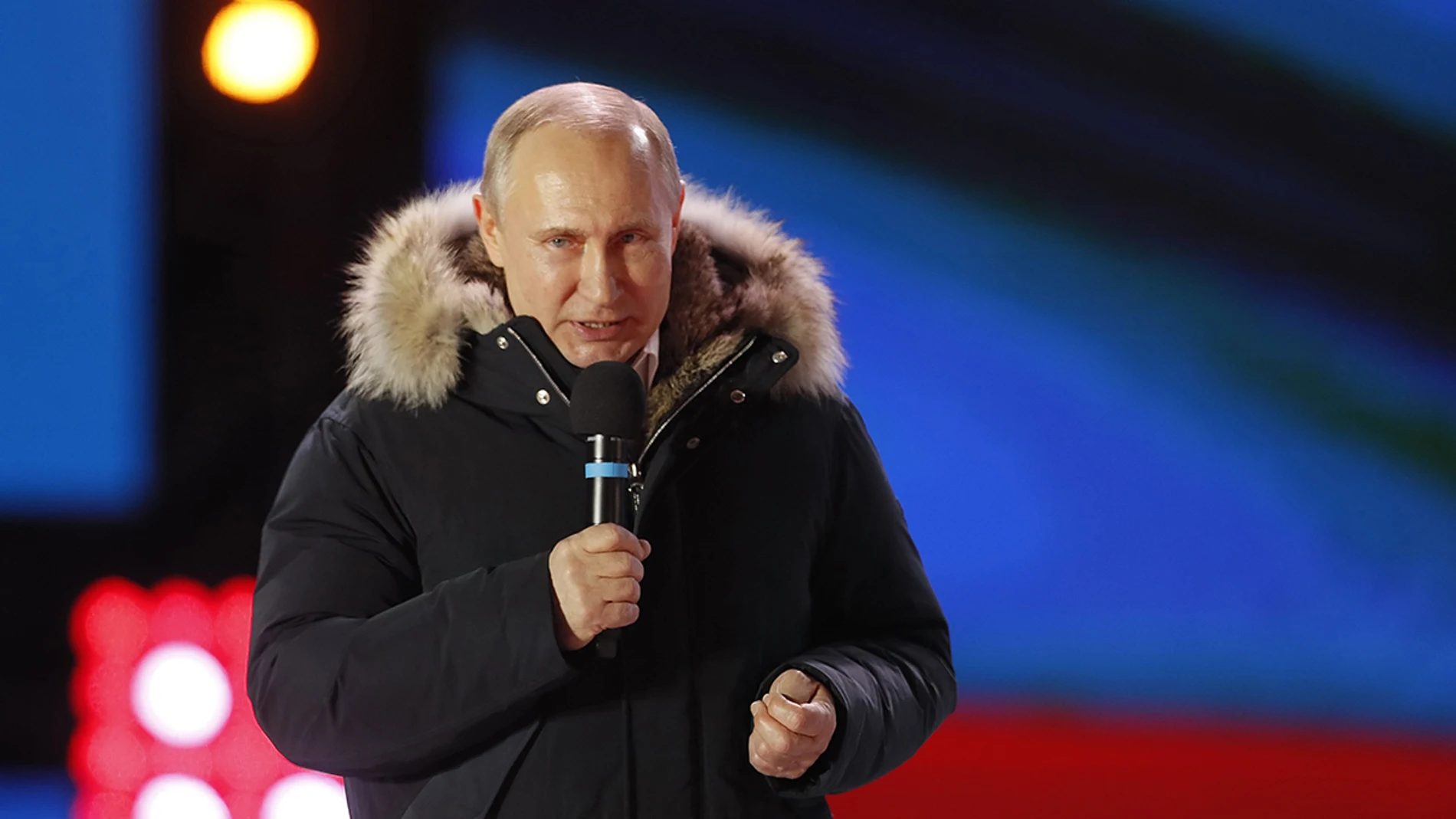 Putin celebra su reelección en las presidenciales