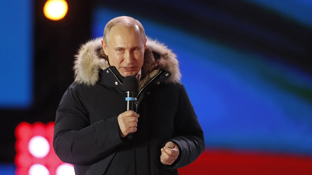 Putin celebra su reelección en las presidenciales