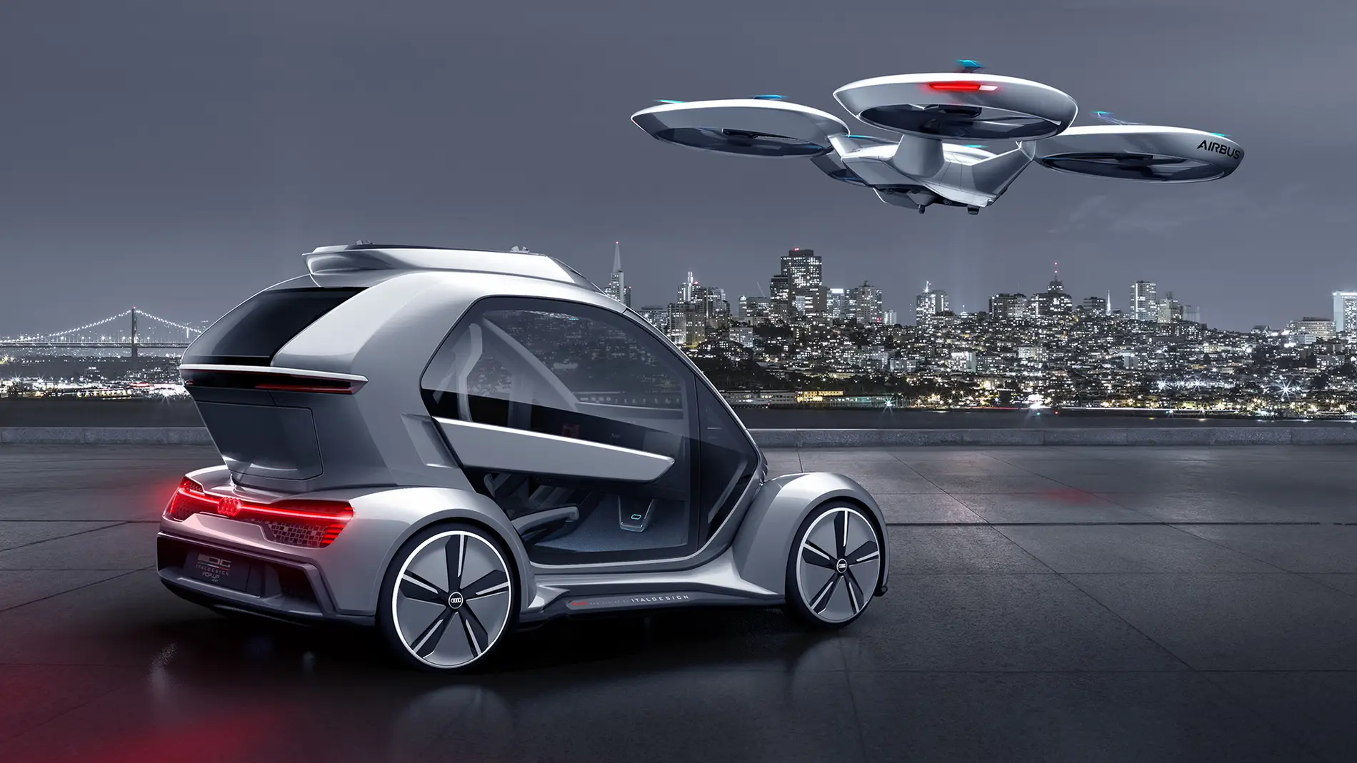 Audi se une a Airbus e Italdesign en el desarrollo de un coche modular y volador