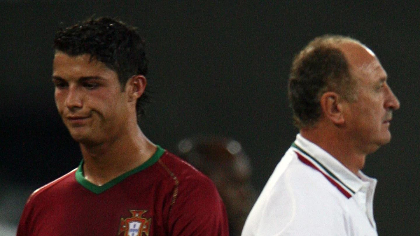 Cristiano Ronaldo y Scolari en 2006 con Portugal Cristiano Ronaldo y Scolari en 2006 con Portugal