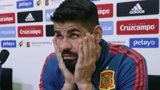Diego Costa en rueda de prensa Diego Costa en rueda de prensa