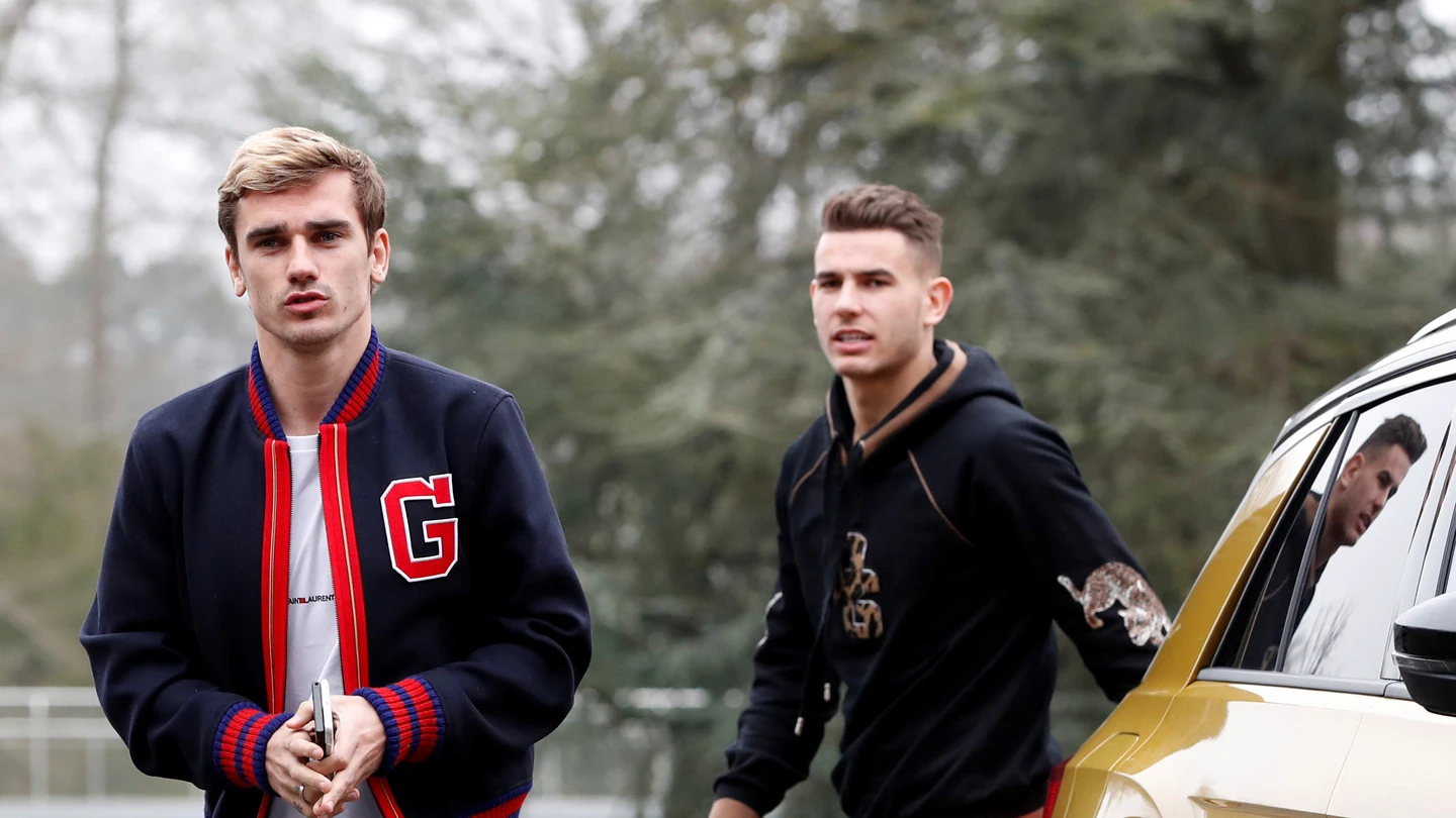 Griezmann, a su llegada con la selección francesa Griezmann, a su llegada con la selección francesa