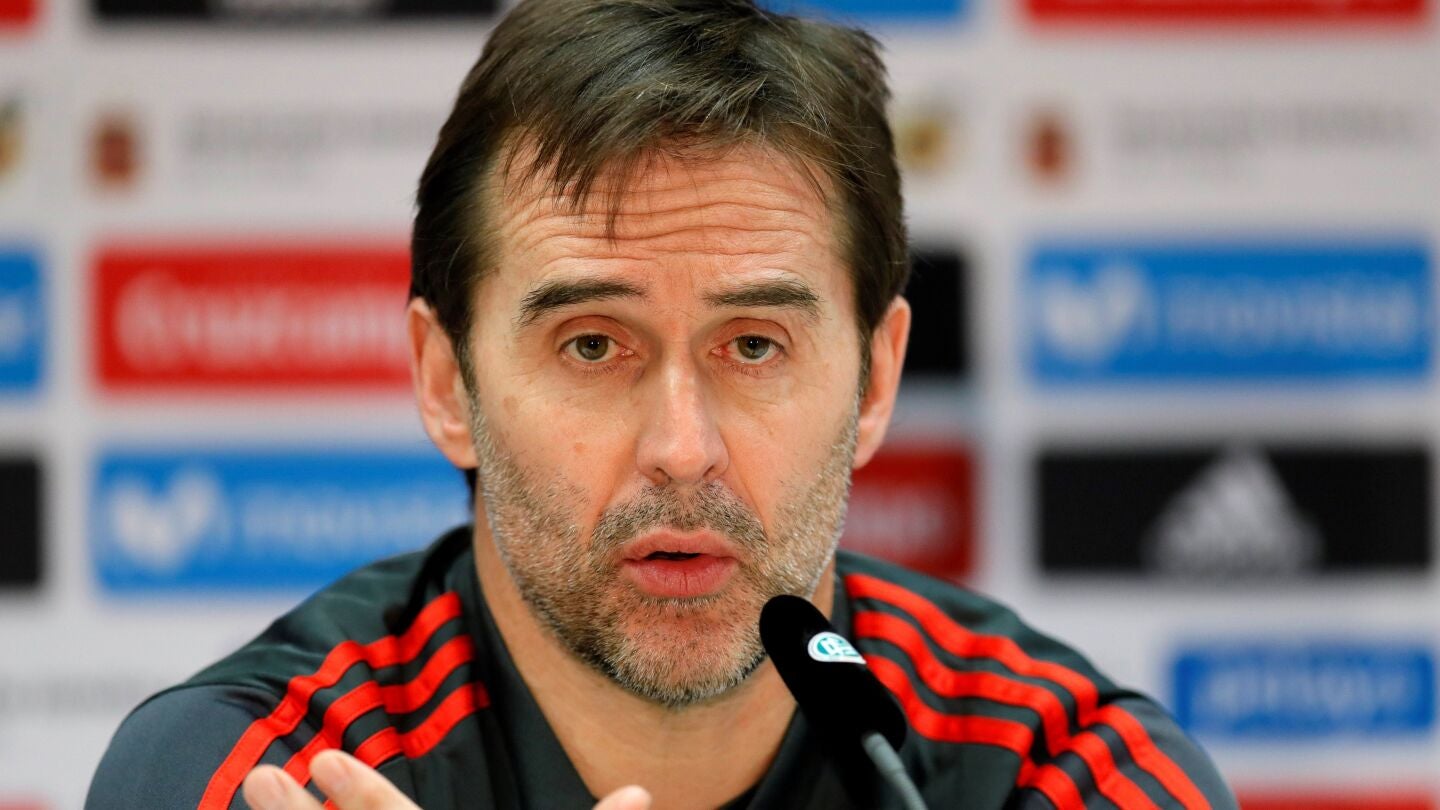 Julen Lopetegui, en rueda de prensa en Alemania