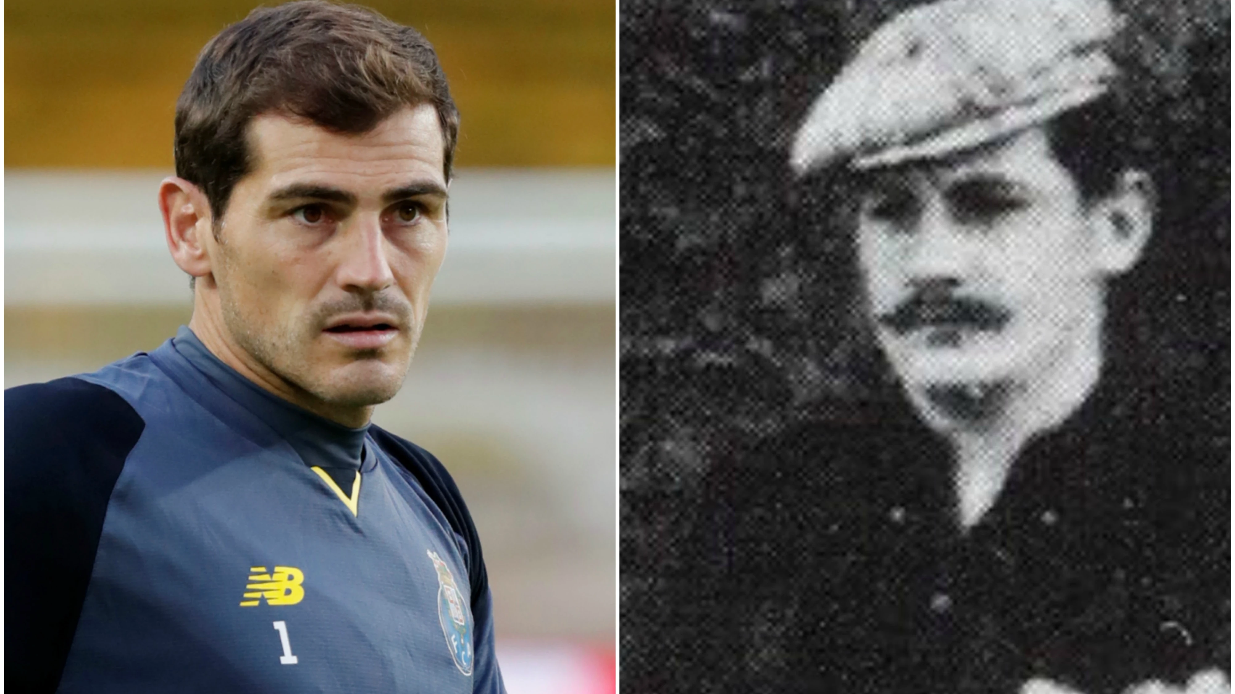 Iker Casillas y el suizo Hans Heinrich Suter