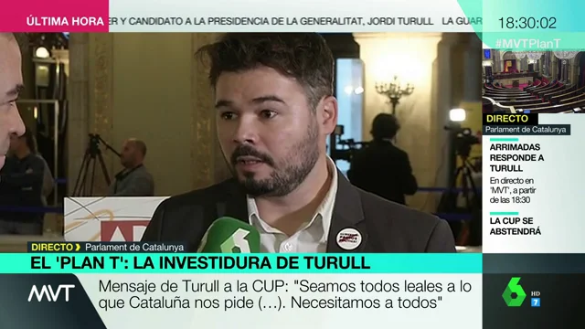 Gabriel Rufian, diputado de ERC en el Congreso