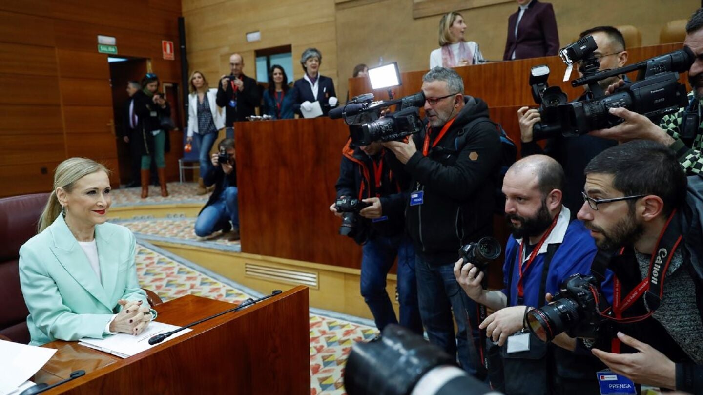 Cristina Cifuentes en la Asamblea de Madrid