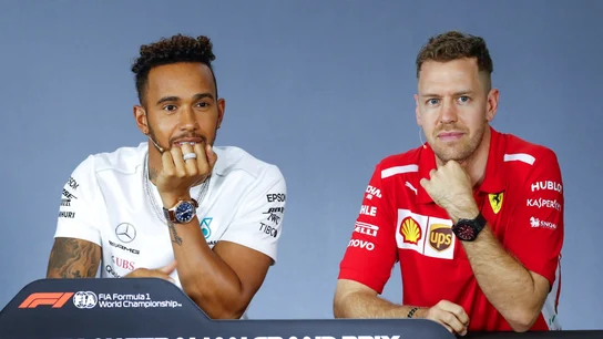 Sebastian Vettel y Lewis Hamilton Sebastian Vettel y Lewis Hamilton