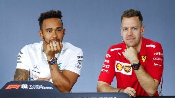 Sebastian Vettel y Lewis Hamilton