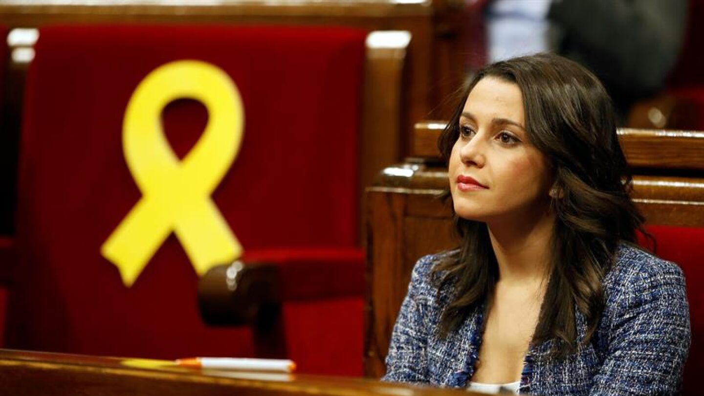 In&eacute;s Arrimadas en el Parlament catal&aacute;n